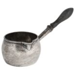 An Edwardian silver brandy pan