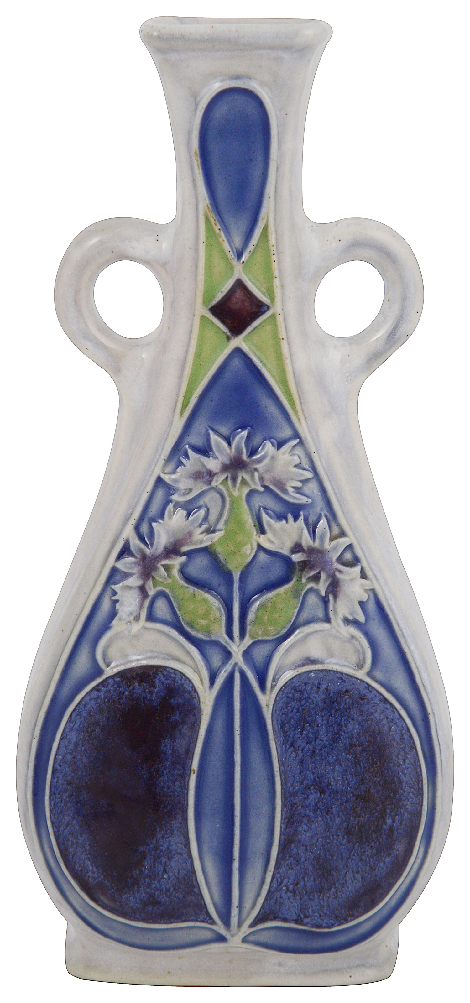 A Royal Doulton Lambeth twin handled Art Nouveau vase by Leslie Harradine