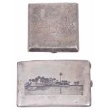 Two early 20th century Iraqi silver cigarette cases