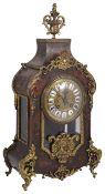 A French Louis XV style red tortoiseshell boulle and gilt metal mounted mantle clock c.1900