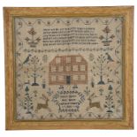 A framed William IV sampler