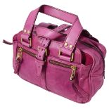 A vintage Mulberry hot pink leather handbag