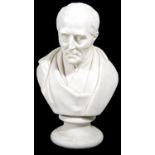 A mid 19th century John Rose & Co Parian bust of the Duke of Wellington after Joshua Pitts