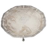 A large late Victorian silver salver