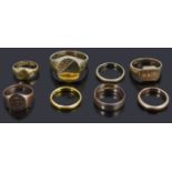 Eight assorted gold rings