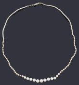 A single row natural pearl necklace