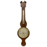 A late George III mahogany wheel barometer by Cetti and Co.