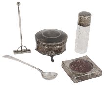 A collection of silver items