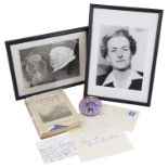 A typed signed letter by Clementine S. Churchill: (1885-1977) and other related items