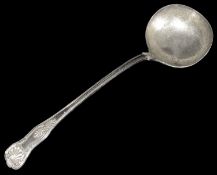 A late Victorian silver Kings pattern silver ladle