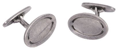 A pair of 20th Century Danish Poul Hansen for Georg Jensen cufflinks