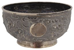 A late 19th/early 20th century Chinese export silver bowl