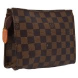 Louis Vuitton makeup/accessories pouch, Damier pattern canvas leather