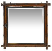 A late 19th century French Aesthetic movement hanging folding triptych mirror in the Japanese style