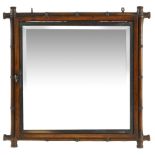 A late 19th century French Aesthetic movement hanging folding triptych mirror in the Japanese style
