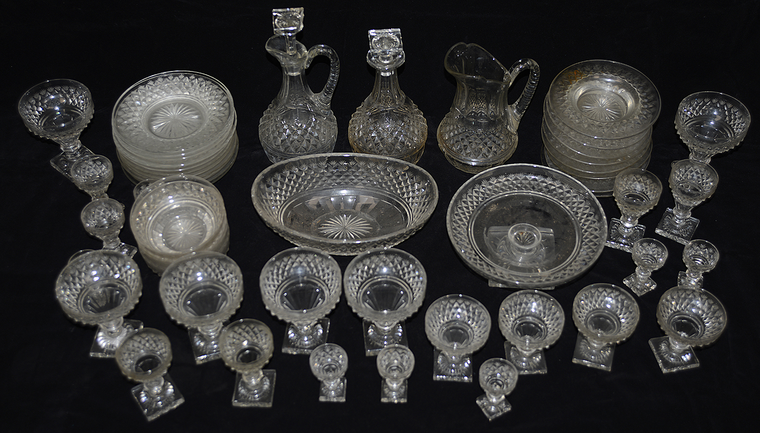 An extensive 19th century part suite of cut table glass - Image 5 of 6