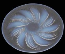 A René Lalique 'Fleurons No.2' opalescent glass plate