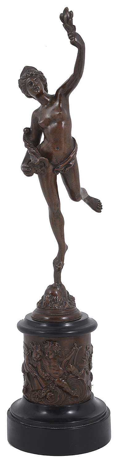 After Giambologna A late 19th century bronze figure of Fortuna