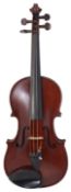 A late 19th Century French three quarter size Nicholas Duchene violin
