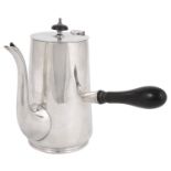 A George V silver cafe au lait pot