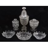 A collection mostly early 19th century cut glass