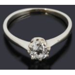 A pretty single stone diamond ring