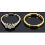 A 22ct gold wedding ring