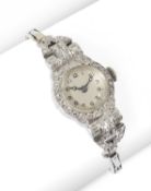 A diamond set cocktail watch by Vertex, circa 1950