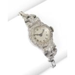 A diamond set cocktail watch by Vertex, circa 1950