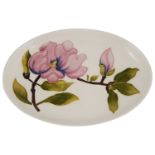 A magnolia pattern Moorcroft oval dish