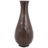 A Japanese Meiji period bronze vase