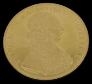An Austrian 4 Ducat coin