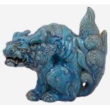 A 19th century Chinese turquoise glazed Dog of Fo