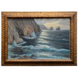 L. Salvia (Italian, 20th Century) 'An Italian coastal scene', oil on canvas