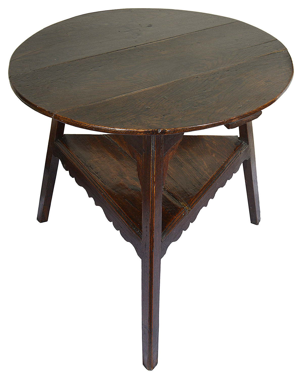 A George III oak cricket table