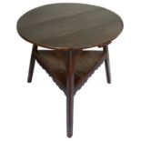 A George III oak cricket table