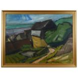 Continental School, early 20th century 'Coastal landscape', oil on canvas