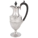 A late Victorian small silver ewer