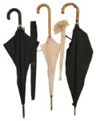 Two Paragon S. Fox and Co. umbrellas and a parasol