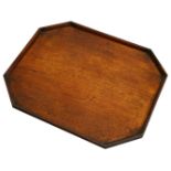 A large George III mahogany tea tray