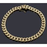 An Italian 9ct gold curb link bracelet