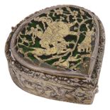 A 19th century Indian Parthabgar silver gilt box