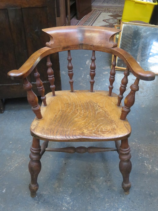 WOODEN CAPTAIN'S ARMCHAIR