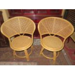 PAIR OF BENTWOOD AND BERGERE CONSERVATORY CHAIRS