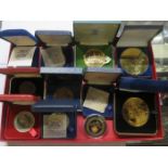 PARCEL OF BOXED SILVER AND OTHER COMMEMORATIVE COINS