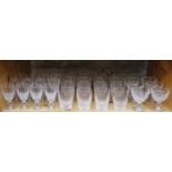 SET OF TWELVE WATERFORD CRYSTAL TUMBLERS,