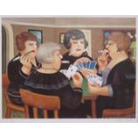 BERYL COOK, FRAMED LIMITED EDITION PENCIL SIGNED PRINT- BRIDGE PARTY,