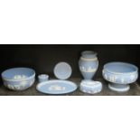 QUANTITY F WEDGWOOD BLUE JASPERWARE