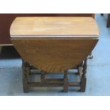 SMALL OAK GATELEG TABLE