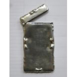 HALLMARKED SILVER HINGED CARD CASE,